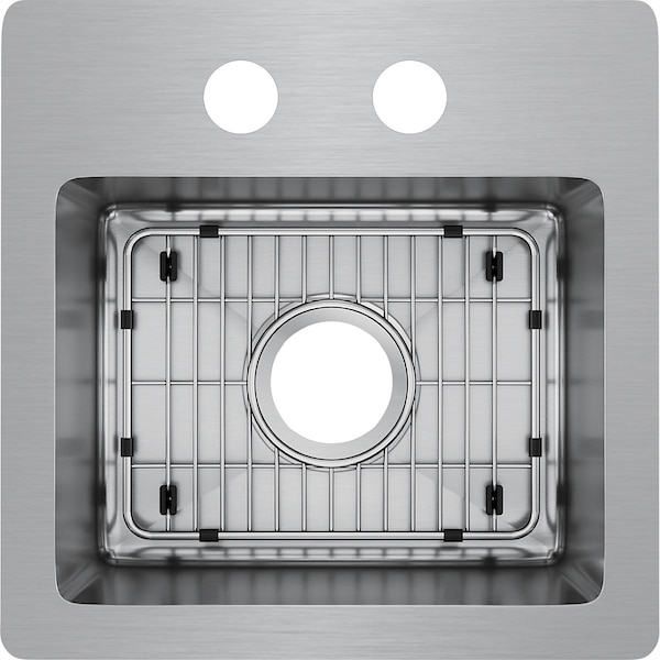 Elkay Crosstown 15"x15"x9", 1-Bowl Dual Mount Bar Sink Kit SS, Body Material: Stainless steel